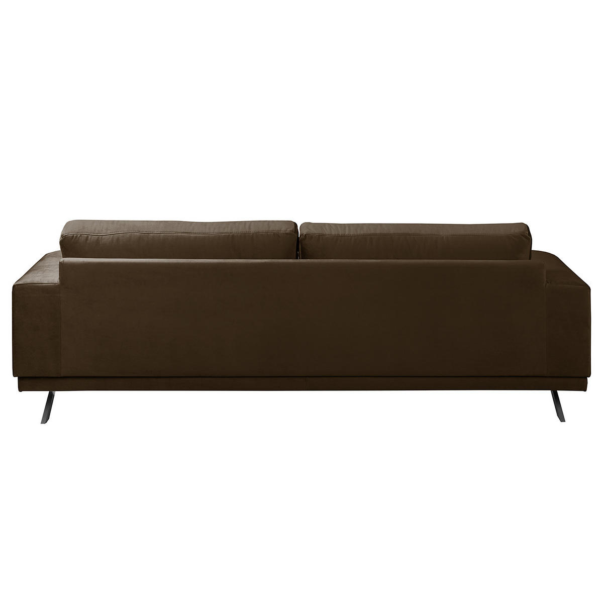 3-SITZER SOFA - Samt - Braun, Textil (236/81/89cm) - home24