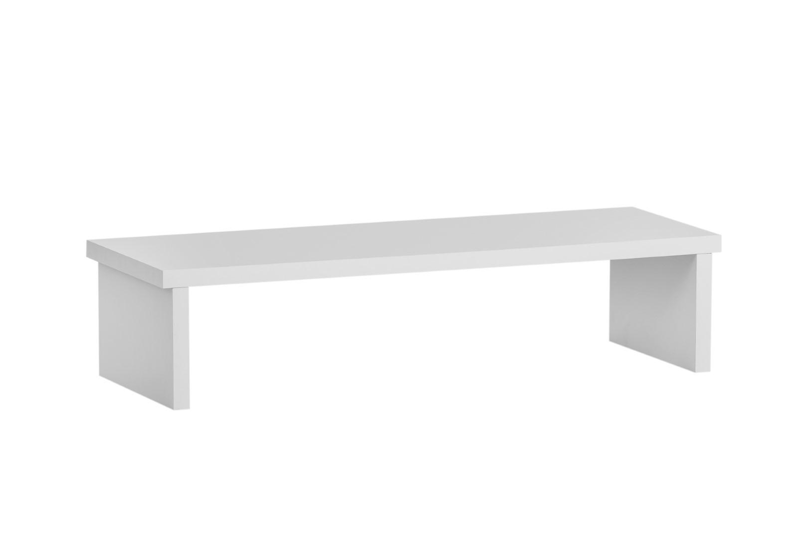 MONITORSTÄNDER für Schreibtisch Fox Small 13x55x20 cm für 1 Bildschirm Weiß - Weiß, Holz (20/55/13cm) - PROREGAL
