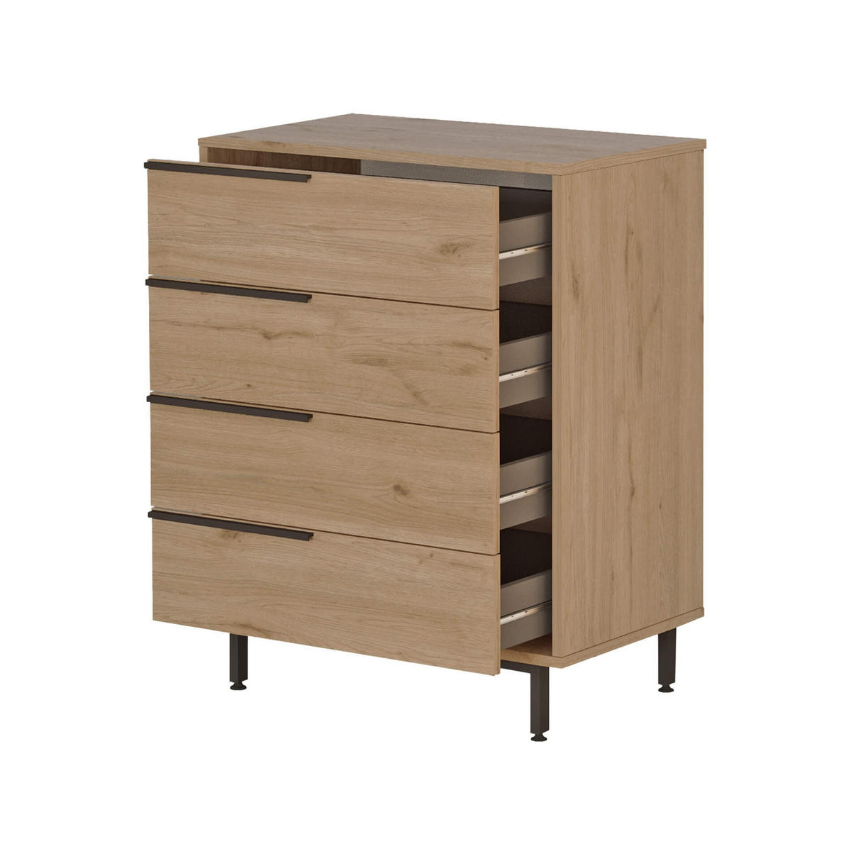 KOMMODE 75/44,5/95 cm - Braun, Holz (75/95/44.5cm) - Mobili Rebecca