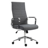 SCHREIBTISCHSTUHL OFFICE COMFORT HB Stoffbezug Dunkelgrau - Dunkelgrau/Silberfarben, Textil/Metall (57/120/53cm) - SVITA