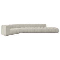 ECKSOFA modulares Sofa Tilmo-L2 - 490x194x70 cm Creme - Hellgrau/Creme, Holzwerkstoff/Textil (490/194cm) - ALTDECOR