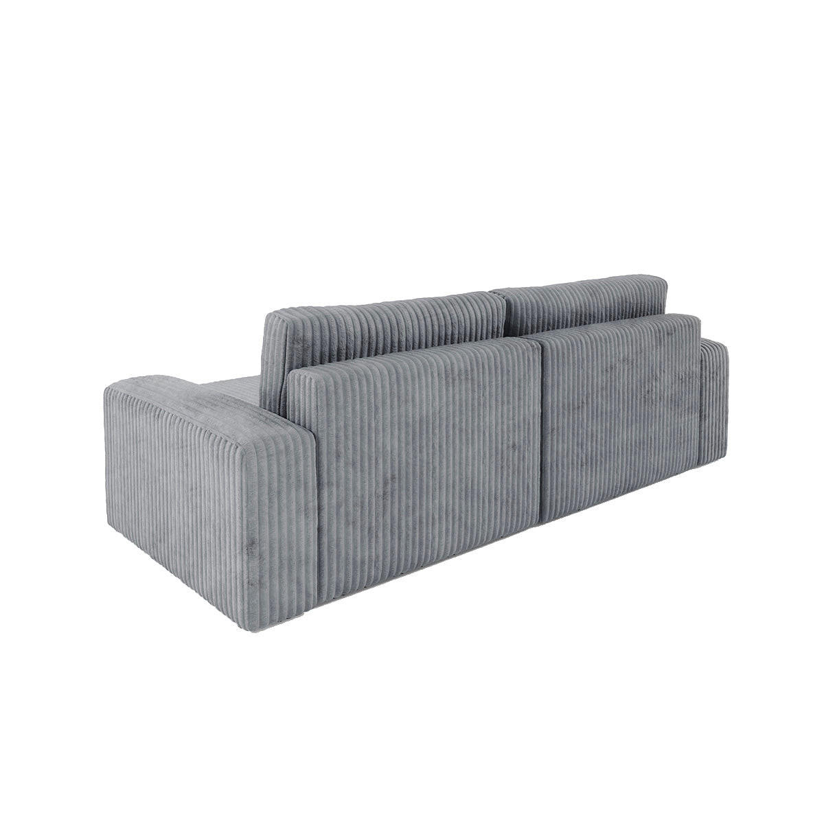 ECKSOFA Angela 3 Sitzplätze Dunkelgrau - Grau, Holz (252/149cm) - Petits-meubles