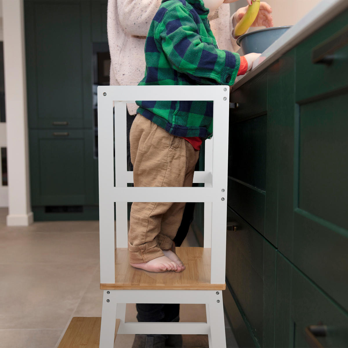 LERNTURM - Naturfarben, Holz (50/93/48.5cm) - Relaxdays