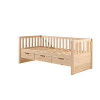 KOJENBETT mit Schubladen Karena 211x86x98 aus Massivholz in natur - Kieferfarben, Holz (90/200cm) - 58aufmkessel