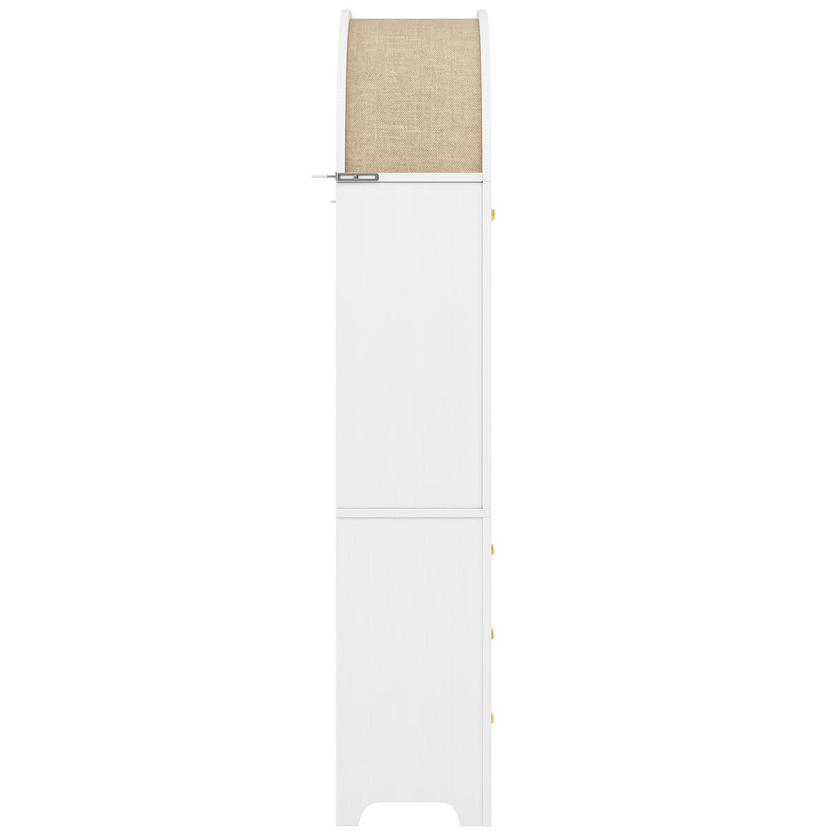 HOCHSCHRANK BOGEN 2 Türen Schubladen Weiß Regal - Weiß, Holzwerkstoff (70/180/35cm) - FLIEKS