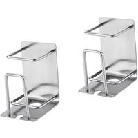 ZAHNBÜRSTENHALTER , Set mit 2 Mundspülbecherhaltern - Silberfarben, Metall (8.2/5.5/6.5cm) - BELZ