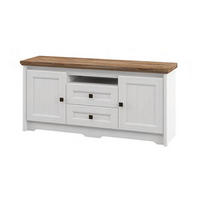 LOWBOARD Tivoli weiß gewischt / eiche sterling 138 / 38 / 66cm - Eichefarben/Weiß, Holz/Holzwerkstoff (138/66/38cm) - Feldmann-Wohnen