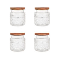 BEHÄLTER Moladri 0,6 l 4er-Set - Transparent, Glas (11/12/11cm) - Homla