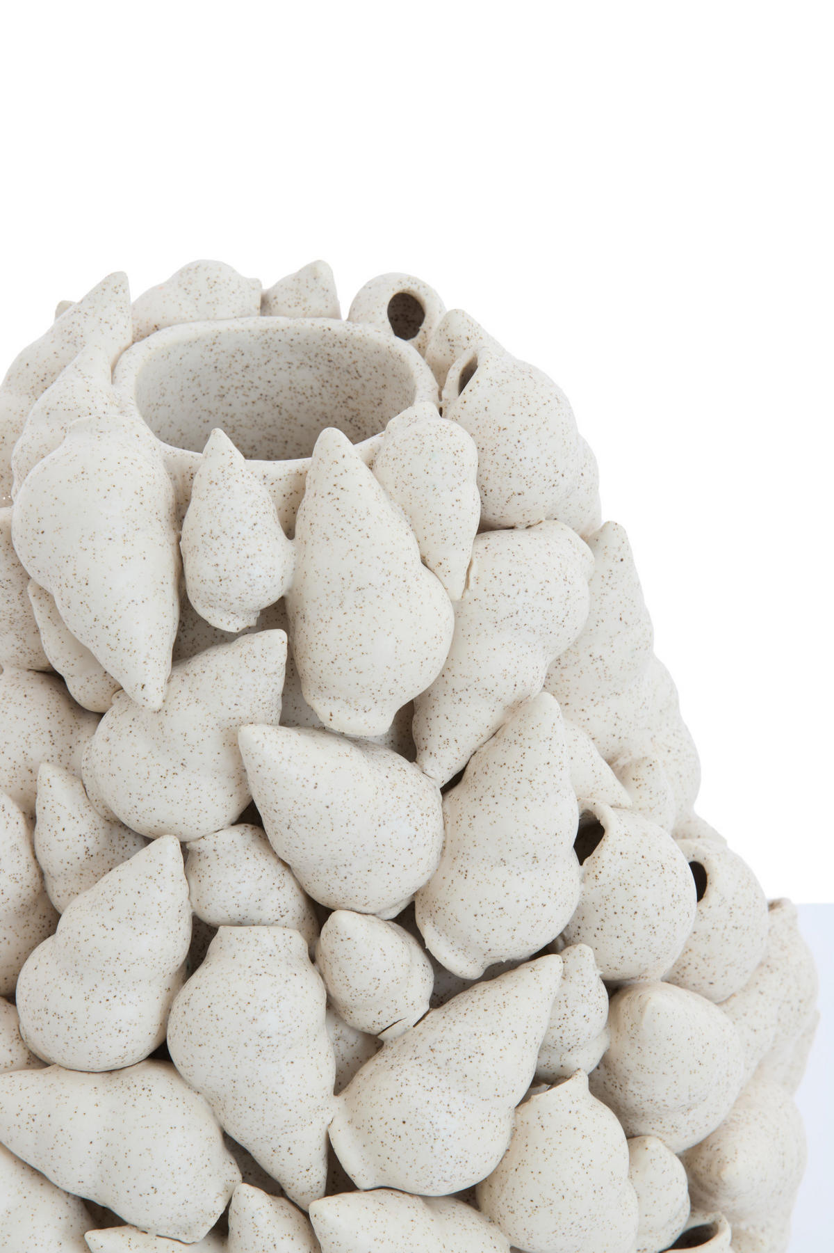 VASE Georgia Weiß Ø25/28 cm - Weiß, Keramik (28cm) - Light & Living