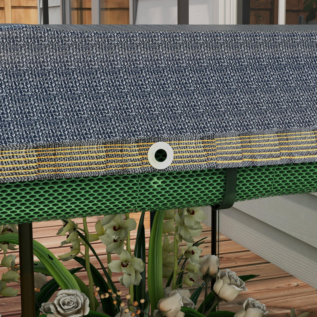 HOCHBEET für Balkon, Terrasse, Dunkelgrau, 230 x 110 x 110 cm - Dunkelgrau, Metall (110/110/230cm) - Outsunny