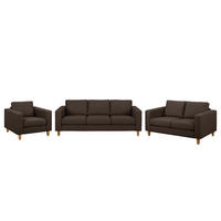 POLSTERGARNITUR - 3-2-1 - Braun, Textil (214/86/90cm) - home24