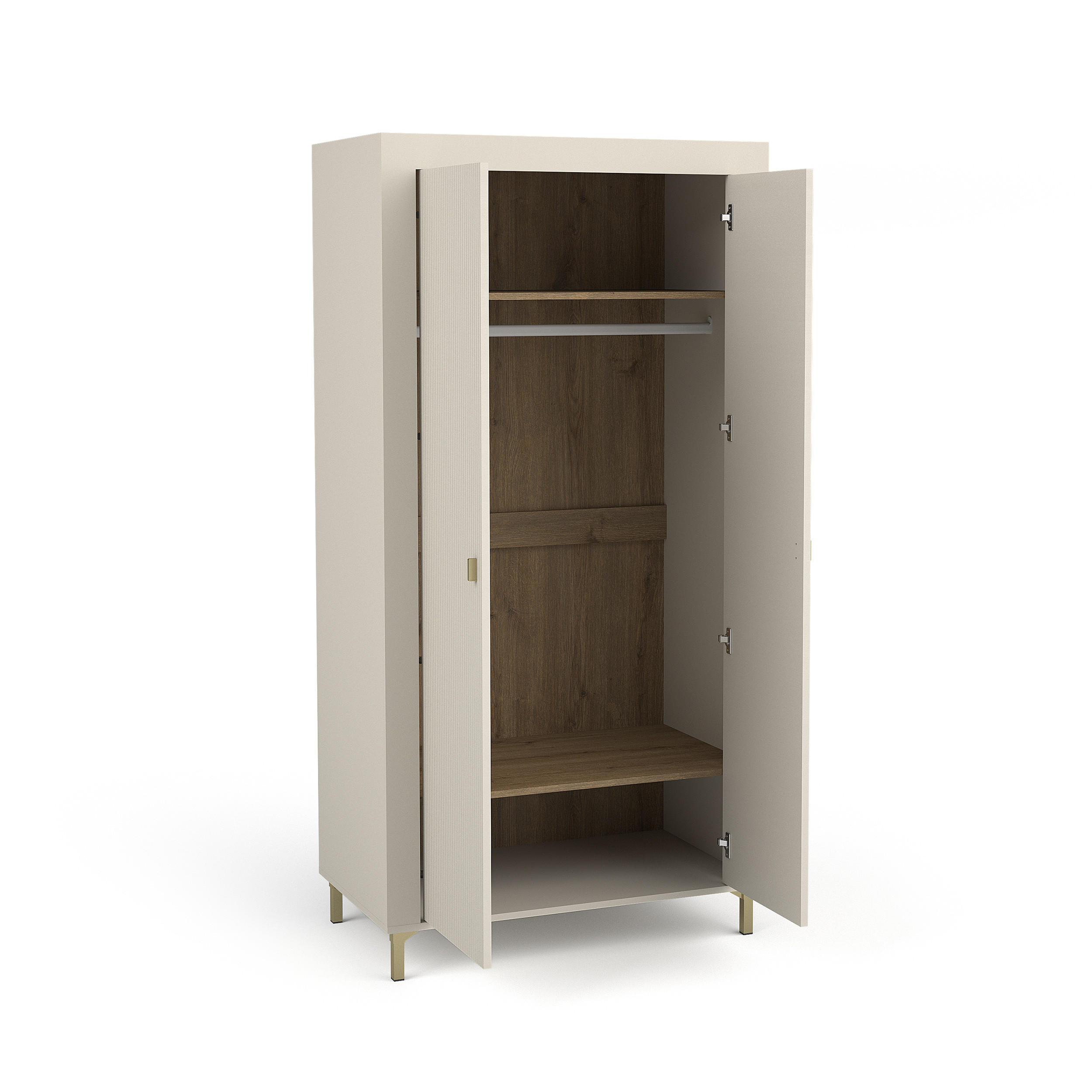 DREHTÜRENSCHRANK Monta mit 2 Türen, Kaschmir - Kaschmir, Holzwerkstoff (97/194/56cm) - Beautysofa