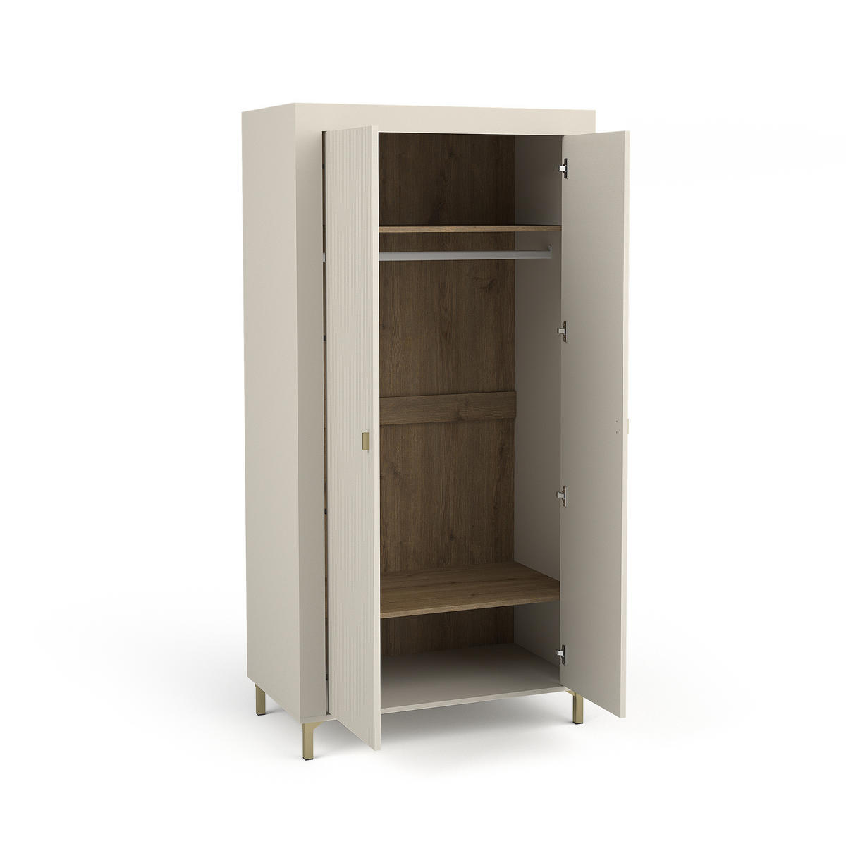 DREHTÜRENSCHRANK Monta mit 2 Türen, Kaschmir - Kaschmir, Holzwerkstoff (97/194/56cm) - Beautysofa