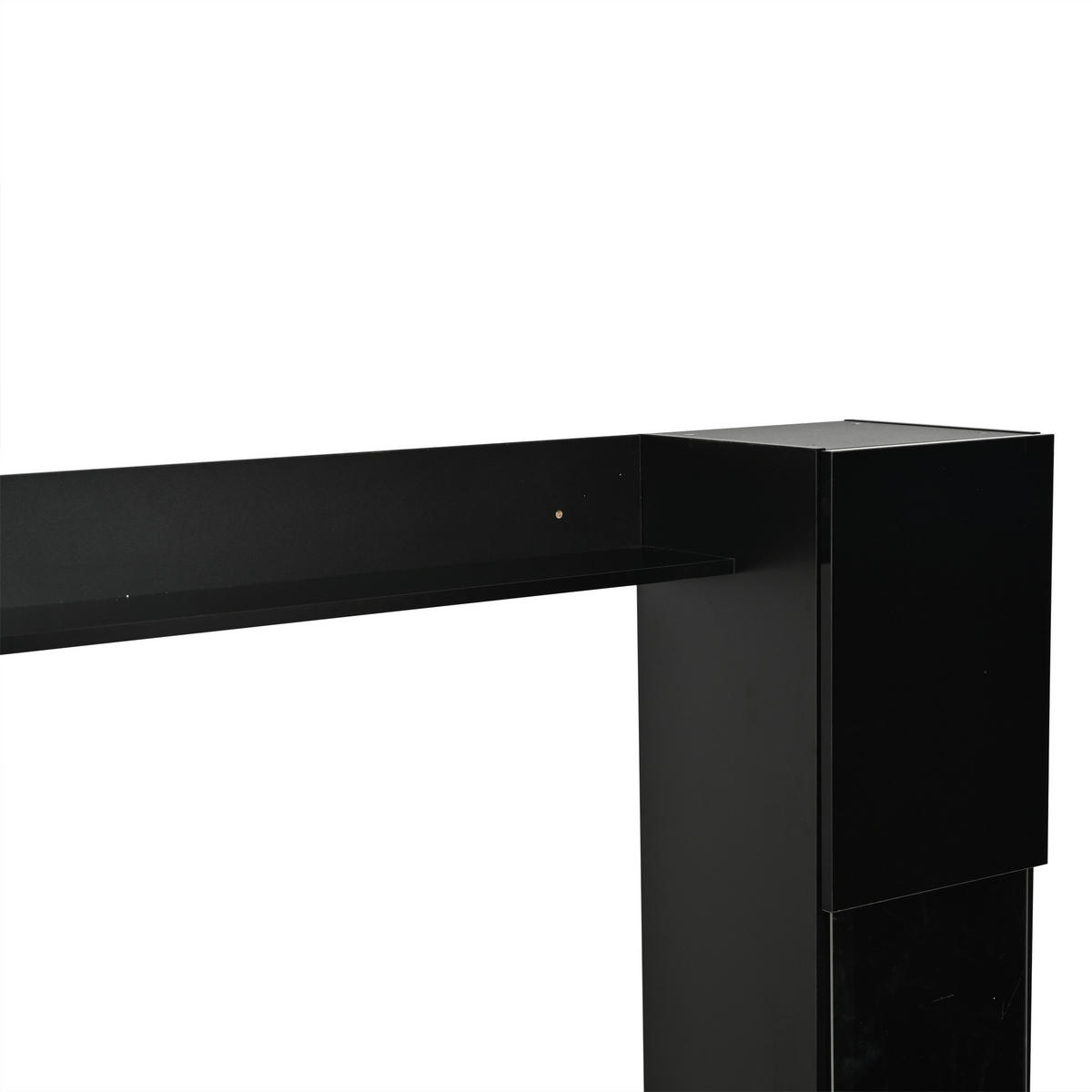 WOHNWAND 4-teilig TV Schrank Vitrine Stauraum Schwarz - Schwarz, Holzwerkstoff (245/170/30cm) - FLIEKS