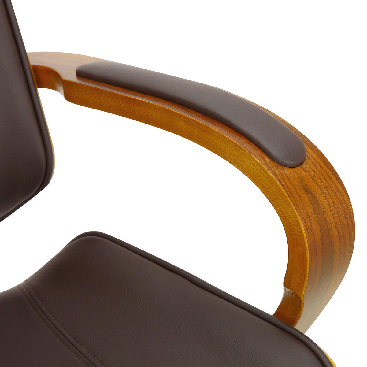 BÜROSTUHL Daytona, Walnuss/Braun - Braun, Textil/Metall (70/125/70cm) - TPFLiving
