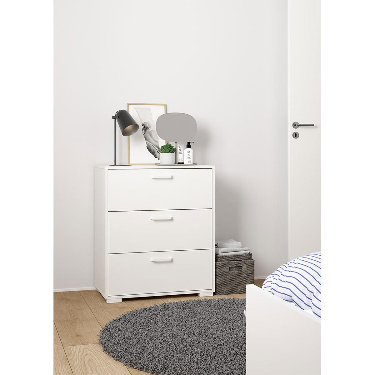 KOMMODE, Sofia, Weiß, Holzwerkstoff, 71 x 40 x 83 cm - Weiß, Holzwerkstoff (71/83/40cm) - ebuy24