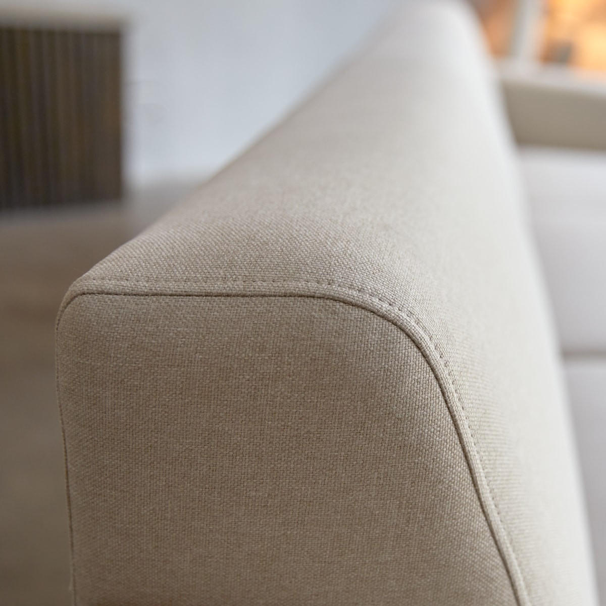 SOFA Lars Beige aus Stoff - Beige, Textil (299/150cm) - Tikamoon