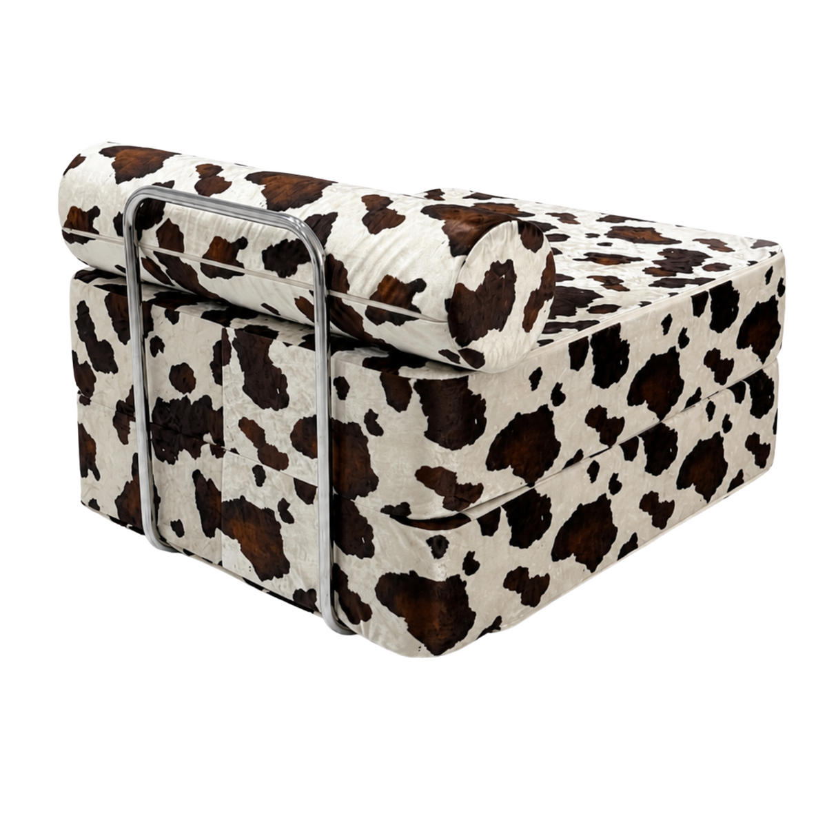 SESSEL SURB Braun-Creme Kuhmuster Stoff 80/95 cm - Braun, Textil (80/60/95cm) - SURB