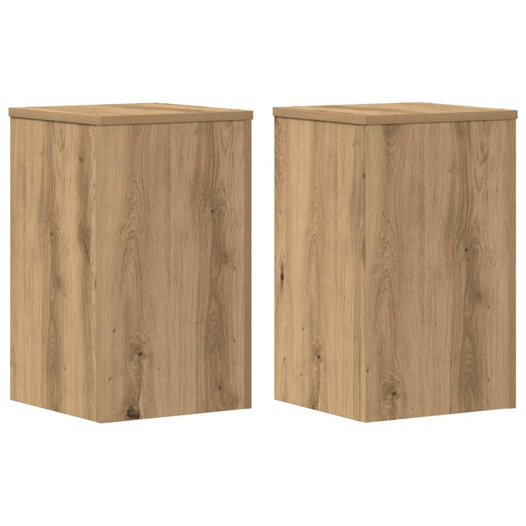 PFLANZENSTÄNDER 2er Set Artisan-Eiche 30/30/50 Cm Holzwerkstoff - Braun, Holzwerkstoff (30/50/30cm) - vidaXL