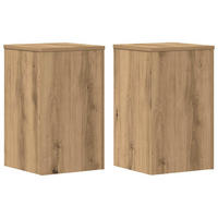 PFLANZENSTÄNDER 2er Set Artisan-Eiche 30/30/50 Cm Holzwerkstoff - Braun, Holzwerkstoff (30/50/30cm) - vidaXL