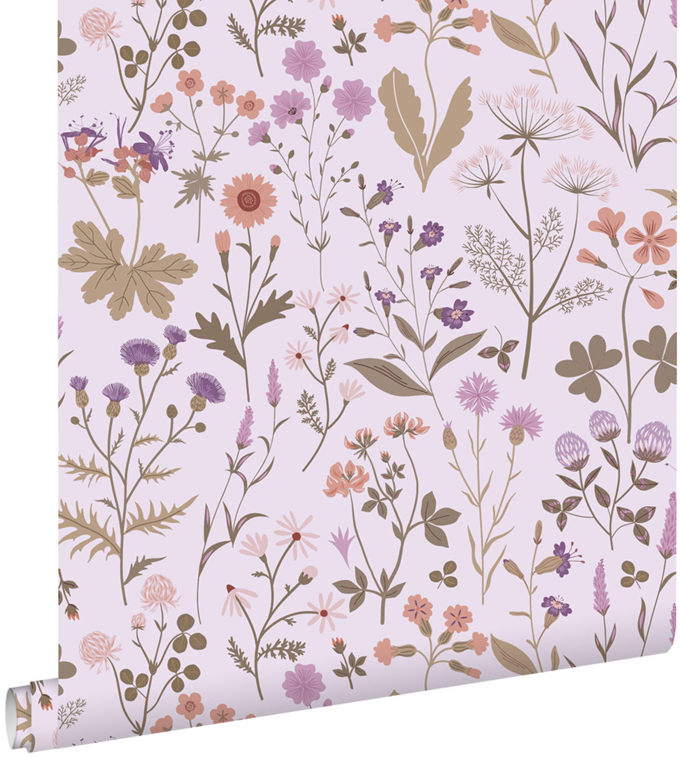 TAPETE Feldblumen 53 cm x 10.05 m - Lila, Papier (53/0.1cm) - ESTAhome