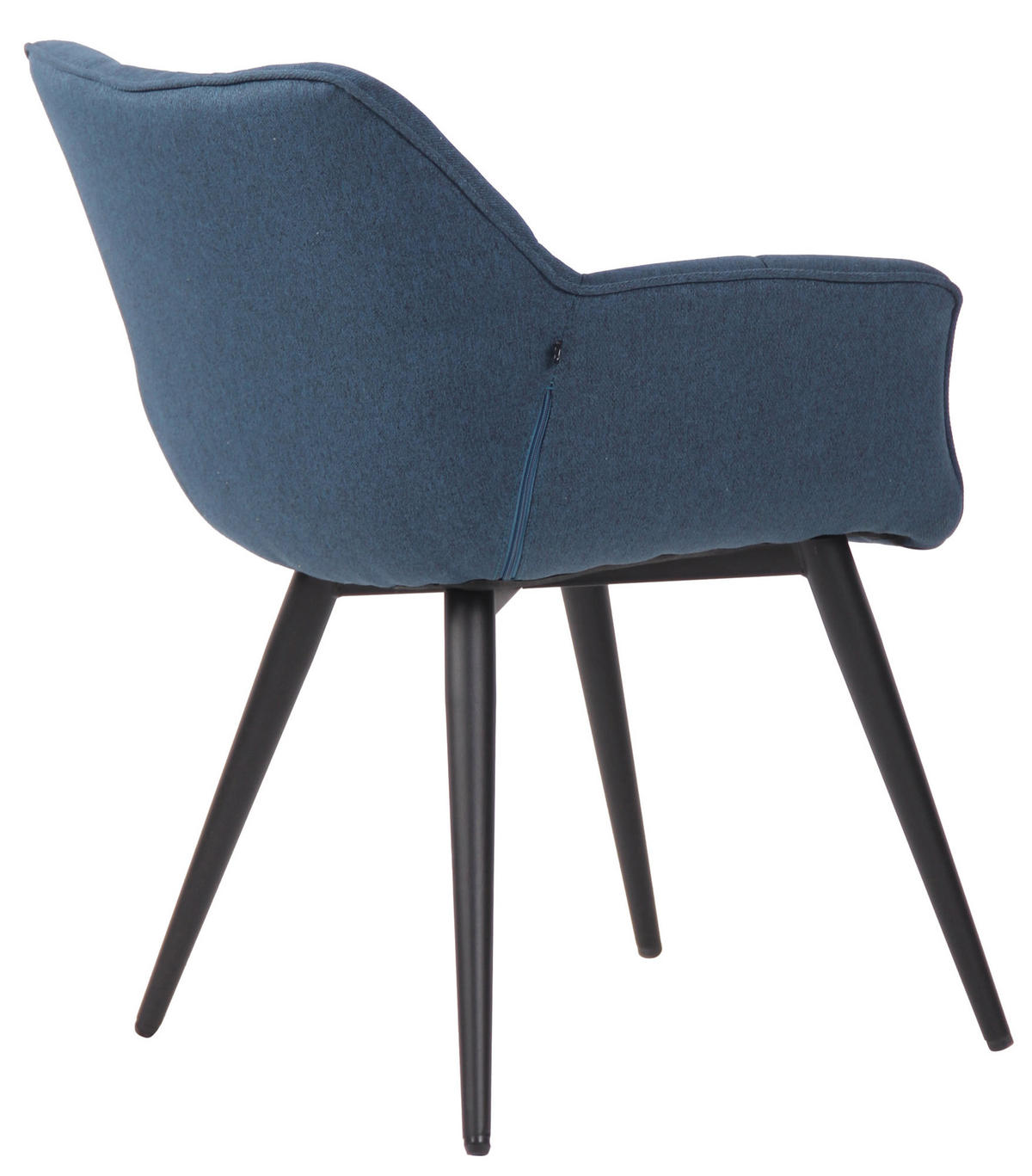 ESSZIMMERSTUHL Rosini Stoff, Gestell Metall matt Schwarz Blau - Blau/Schwarz, Textil/Metall (64/84/60cm) - TPFLiving