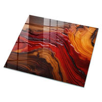 GLASPLATTE 80x60 cm – Elementarenergie - Braun, Glas (0.4/80/60cm) - ArtPrintCave