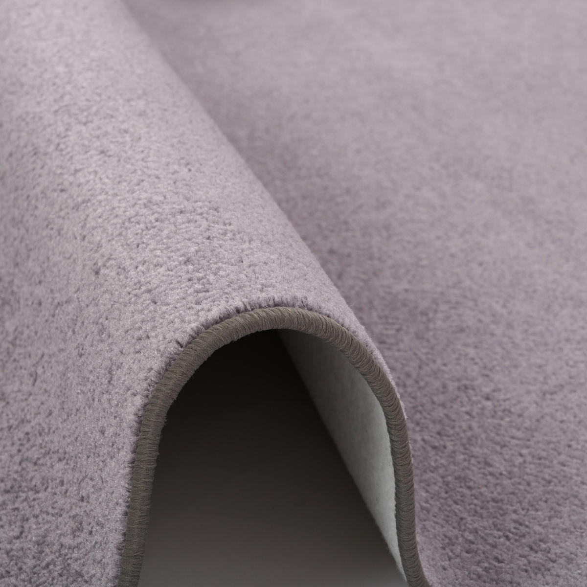 TREND VELOURS TEPPICH JOY RUND - Grau, Textil (100/100cm) - Snapstyle