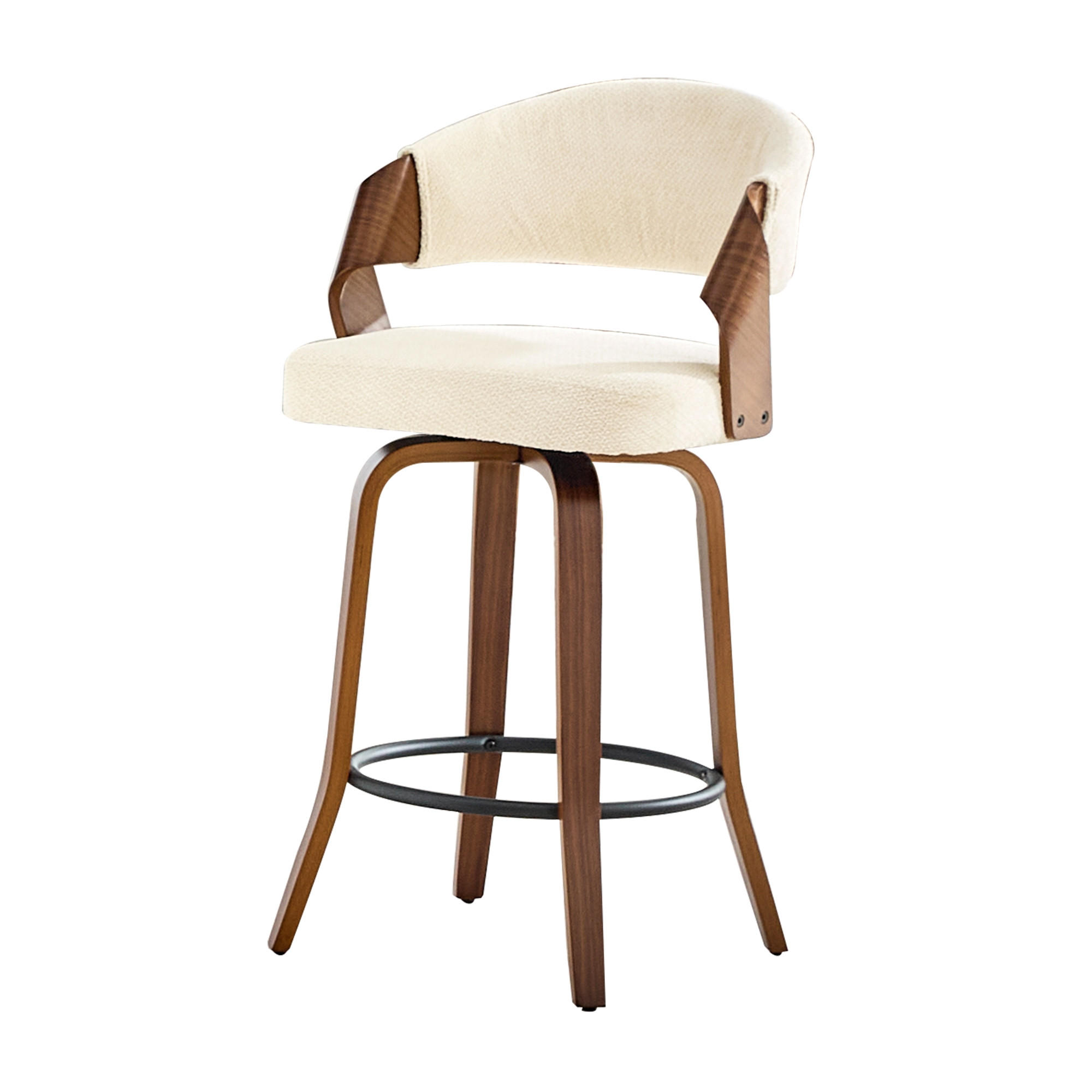 BARHOCKER Weiß 2er-Set mit Rückenlehne und Holzgestell - Weiß, Holz (51/95/42cm) - PANGIVO