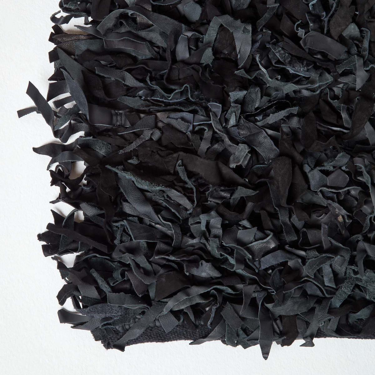 SHAGGY-TEPPICH Dallas 150/240 cm - Schwarz, Leder (150/240cm) - Homescapes