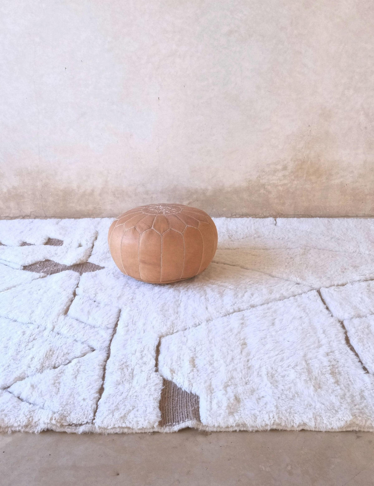 BERBERTEPPICH Ethno Chic mit Reliefstruktur 200x 300 cm - Beige, Naturmaterialien (200/300cm) - AFK Living