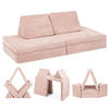 KINDERSOFA Spielparadies - Rosa, Textil (66/52/150cm) - Linodino