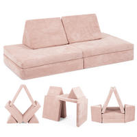 KINDERSOFA Spielparadies - Rosa, Textil (66/52/150cm) - Linodino