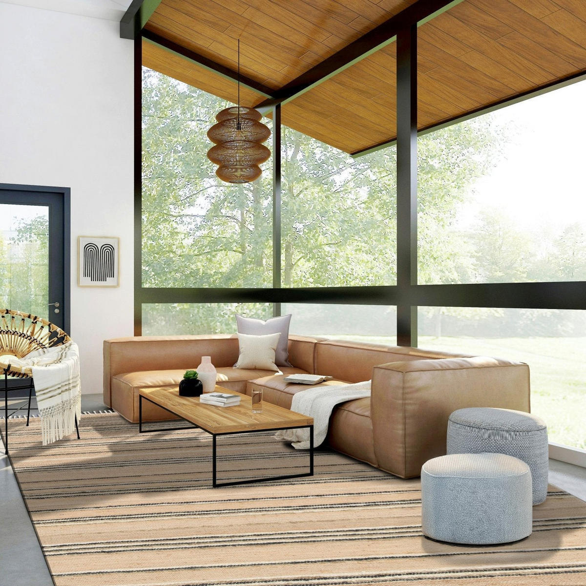 TEPPICH handgefertigt Naturmaterialien beige - Beige, Naturmaterialien (160/230cm) - AFK Living