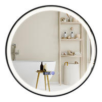 BADEZIMMERSPIEGEL Silber - Silberfarben, Glas (60/4/60cm) - COSTWAY