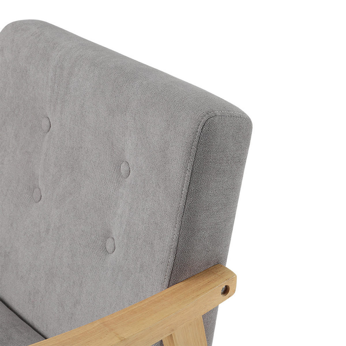 POLSTERSESSEL 74/70/81 cm Armlehnen Holzrahmen Leinen Grau - Grau, Holz/Textil (74/81/70cm) - Livingandhome