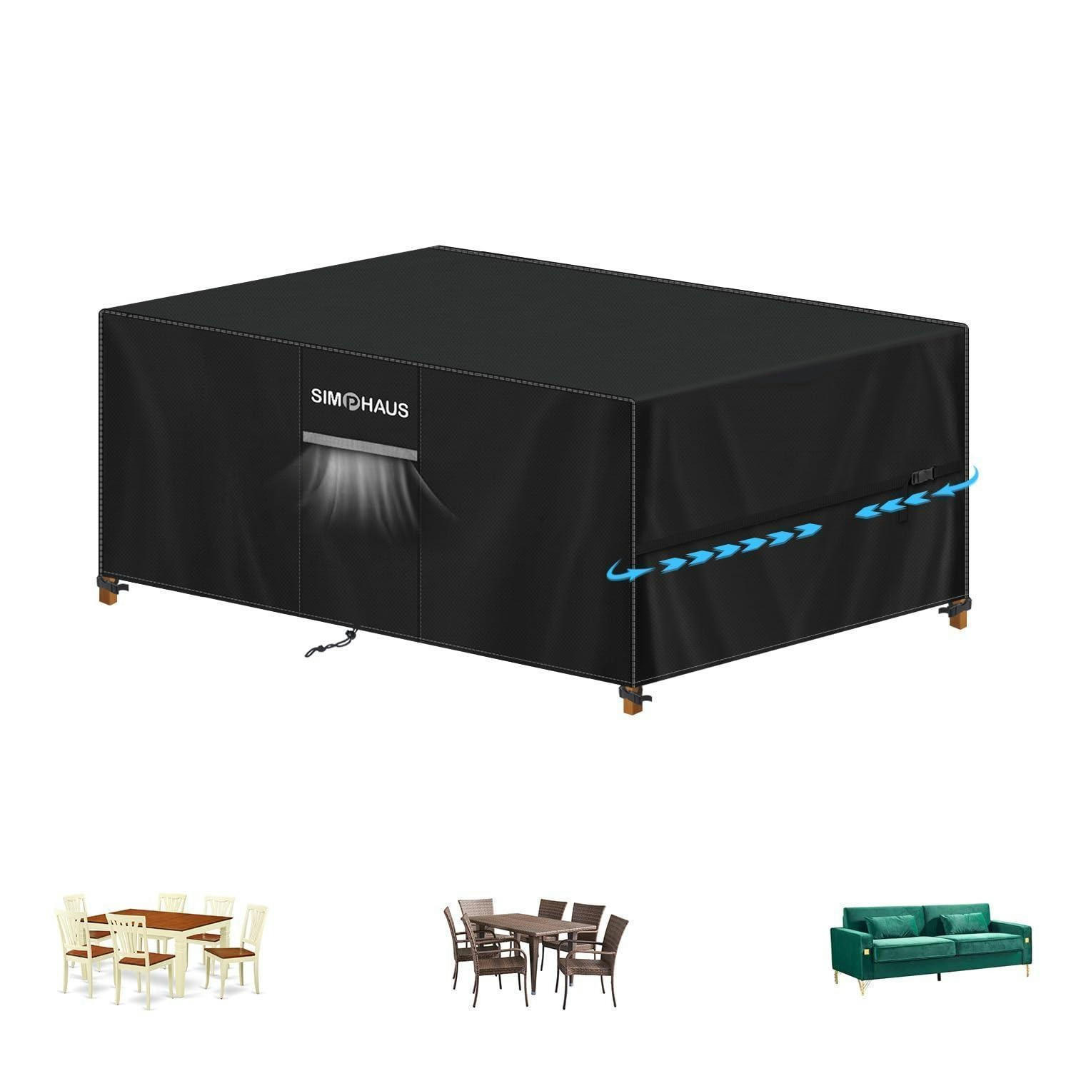 ABDECKHAUBE Gartenmöbel 140x90x75cm Wasserdicht 420D Oxford Schwarz - Schwarz, Kunststoff (1/1/1cm)