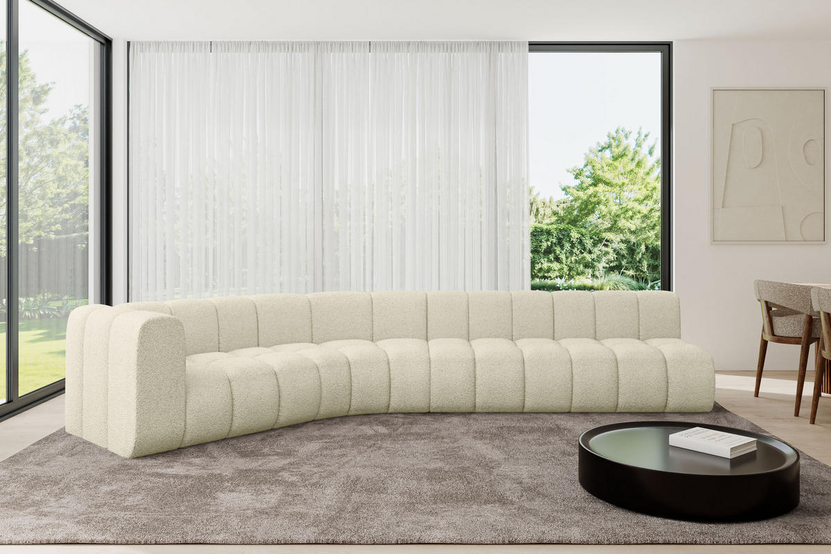 ECKSOFA modulares Sofa Karex-L2 - 399x194x70 cm Beige - Beige, Holzwerkstoff/Textil (399/194cm) - ALTDECOR