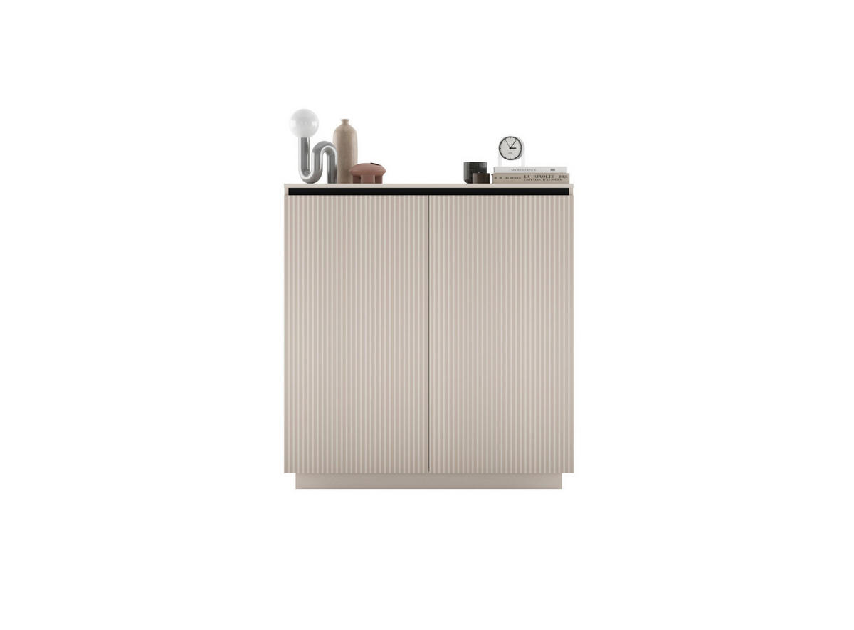 HIGHBOARD Selene 2D Kachmir Matt 111 cm Glamour - Kaschmir, Holzwerkstoff (110.8/118/35cm) - Meble Lindner