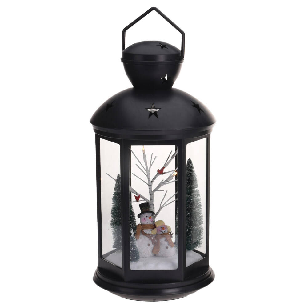 LATERNE 43 cm - Schwarz, Kunststoff (21.5/43/21.5cm) - Home Styling Collection