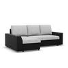 ECKSOFA MIT SCHLAFFUNKTION LUGO BONELL Grau/Schwarz - Schwarz/Grau, Textil (140/243cm) - Mebligo
