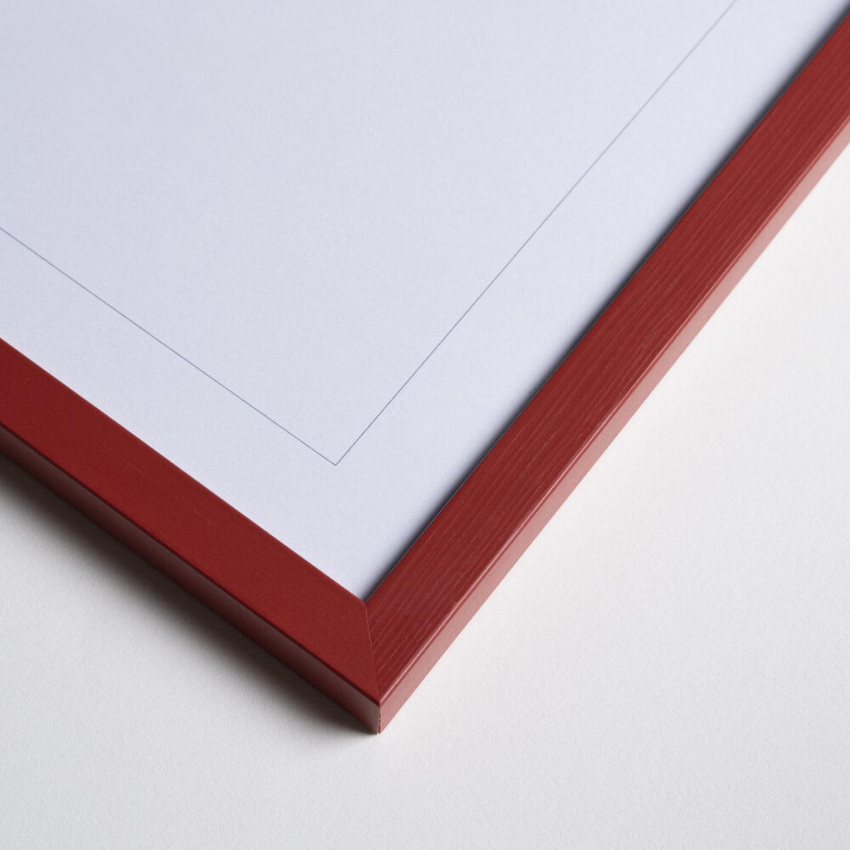 RAHMEN Rotes Holz Acryl - Rot, Holz/Papier (60/80/2cm) - Poster&Frame