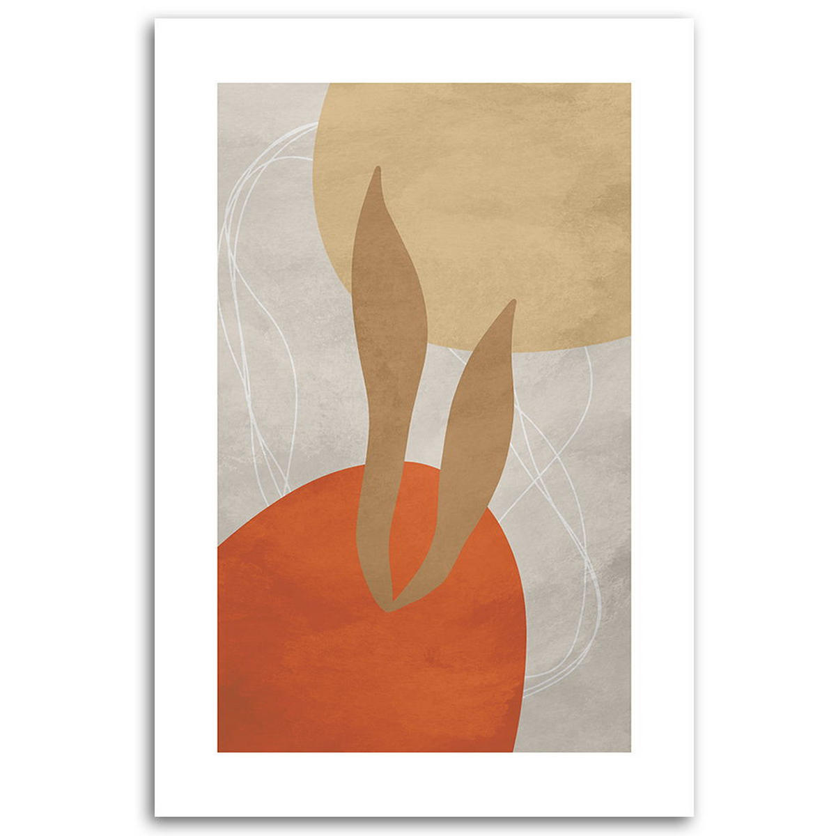 KUNSTDRUCK Orange 70/100 cm - Orange, Textil (70/100cm) - KUNSTLOFT