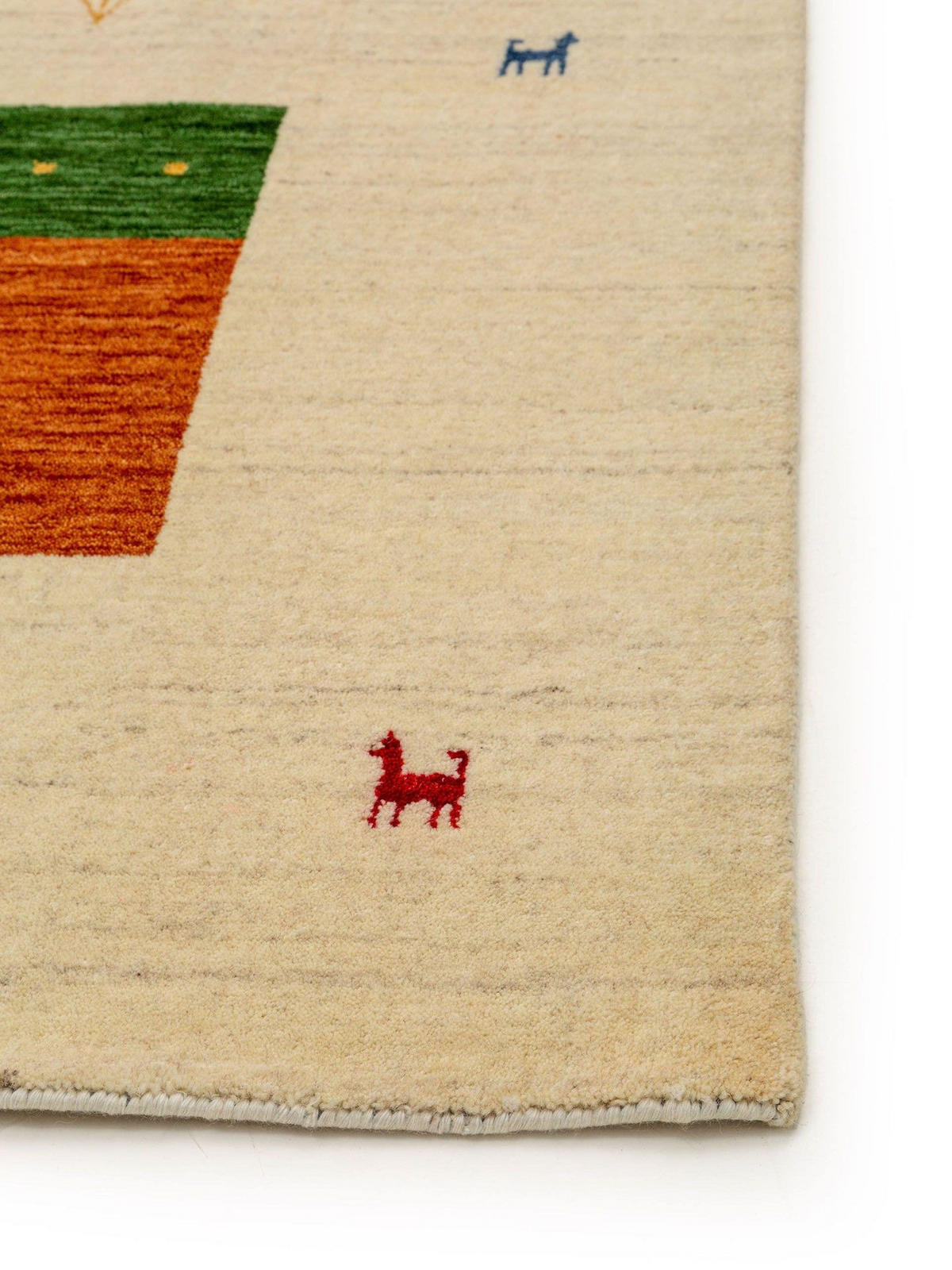 WOLLTEPPICH Jamal Multicolor/Beige 120x170 cm - Beige/Multicolor, Textil (120/1cm) - KUNSTLOFT