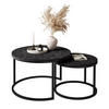 COUCHTISCH 2-in-1 CIRI dunkler Beton - Schwarz, Holzwerkstoff (80/80/48cm) - Lookway