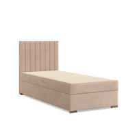 BOXBETT MIT KOPFTEIL 90x200 AGEN, Beige - Creme, Textil (90/200cm) - Mebligo