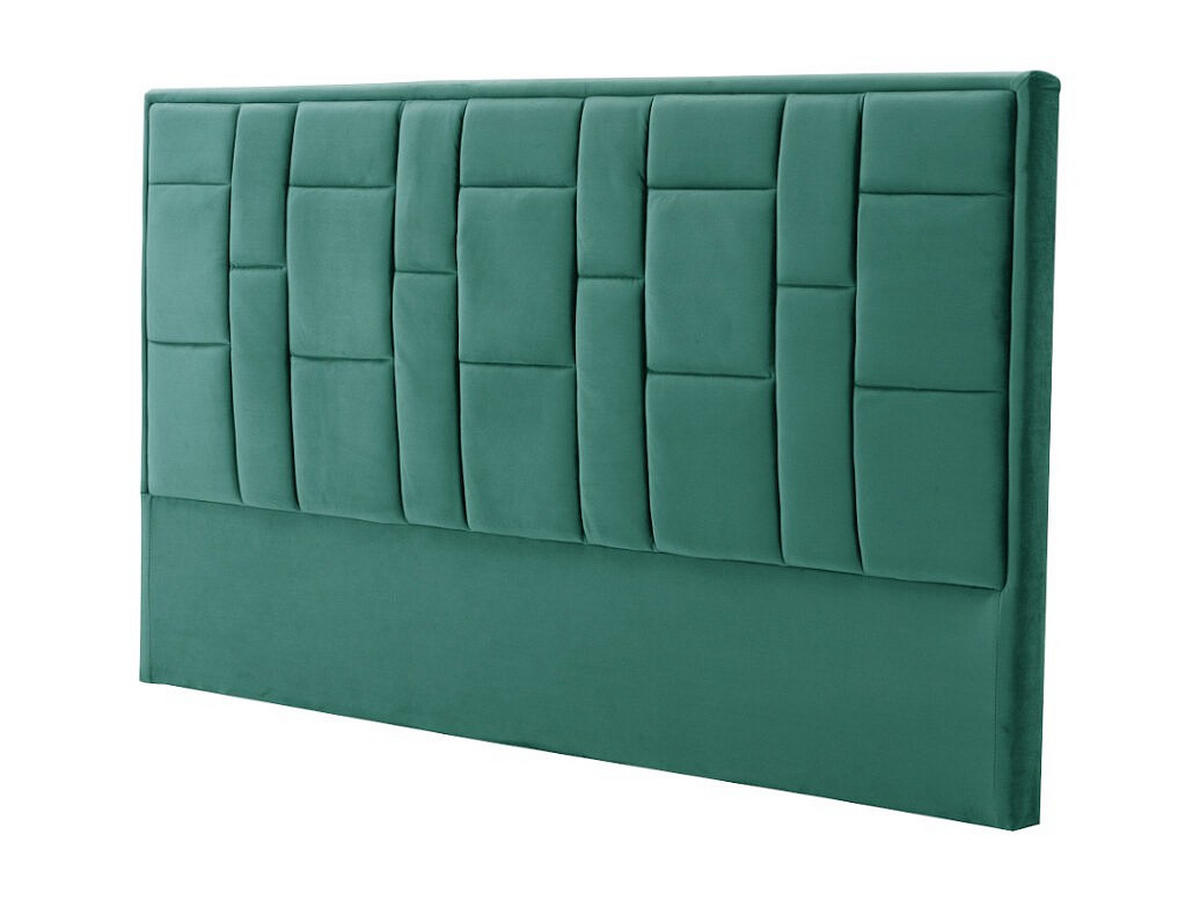 BETTKOPFTEIL - 180 cm - Samt - Grün - HERMINE - Grün, Textil (180/110/8cm) - Vente-Unique