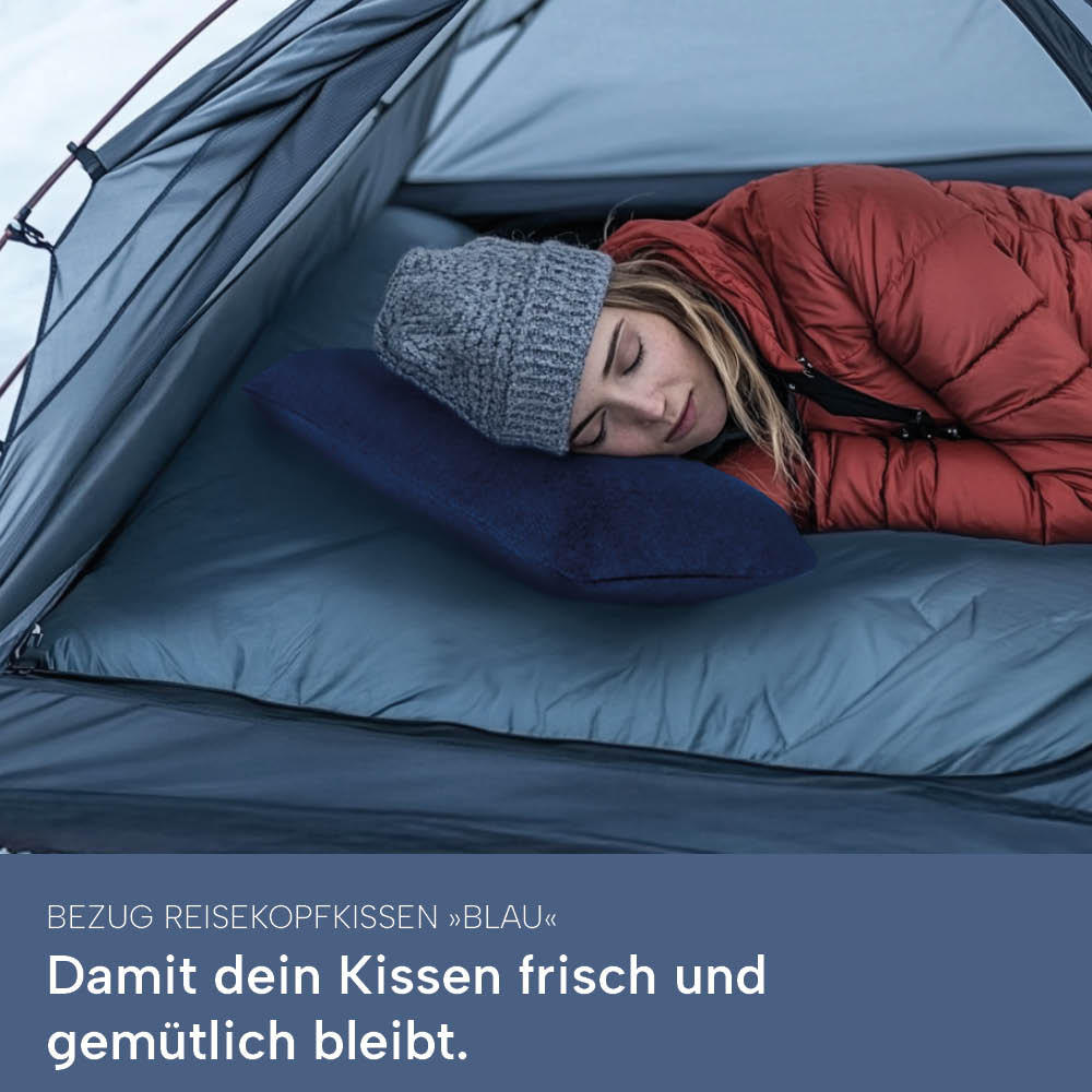 KISSENBEZUG für Reisekissen, DOPPELPACK Blau 40x25 cm - Blau, Textil (25/40cm) - casimum