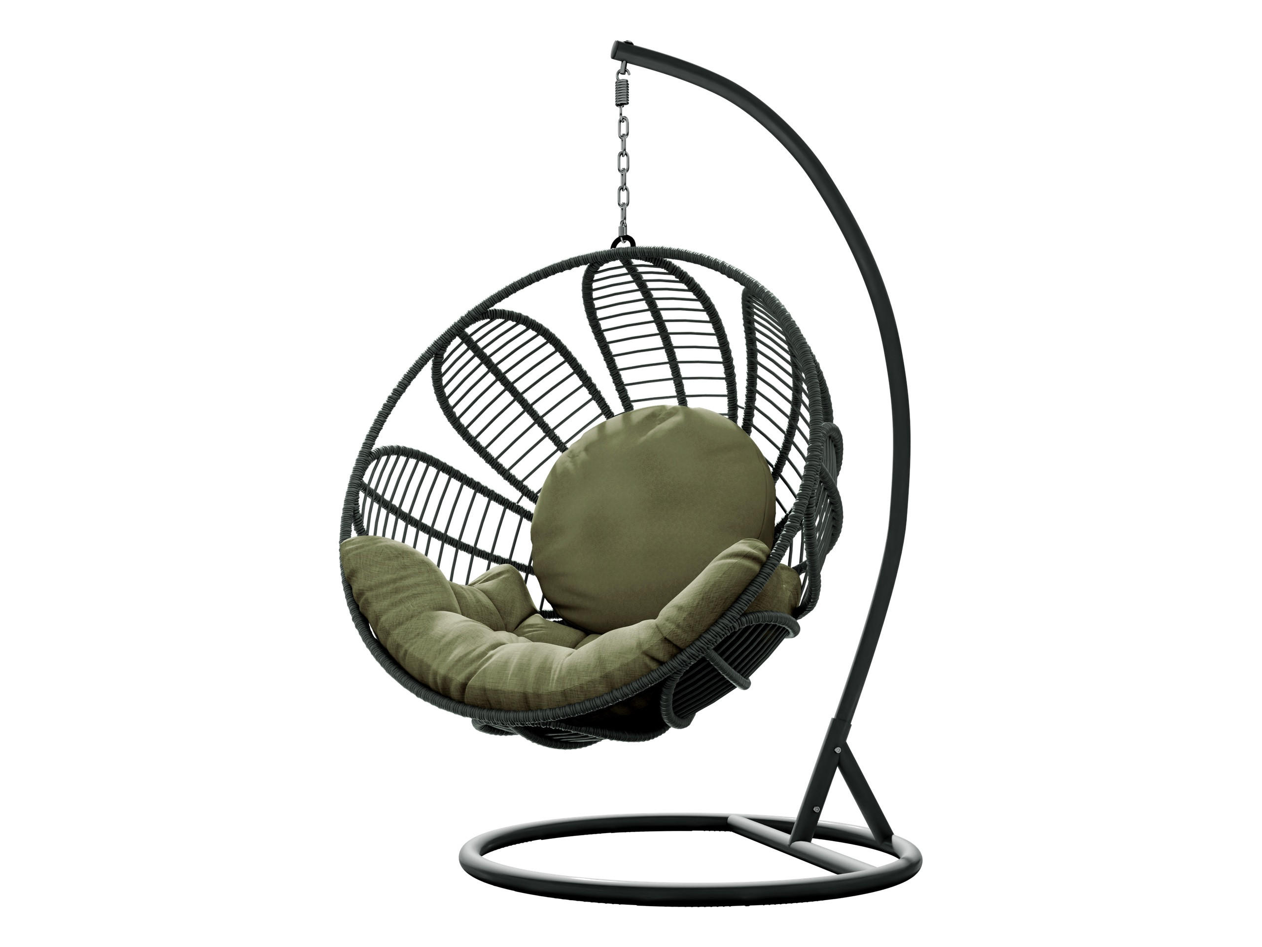 HÄNGESESSEL Floressa - Grün, Metall (106/195/105cm) - MIRJAN24