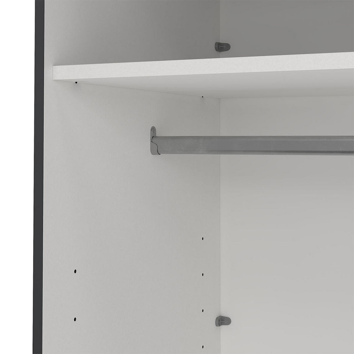 SCHIEBETÜRENSCHRANK, Bergamo, Grau, Holzwerkstoff, 179 x 67 x 221 cm - Grau, Holzwerkstoff (179/221/67cm) - ebuy24